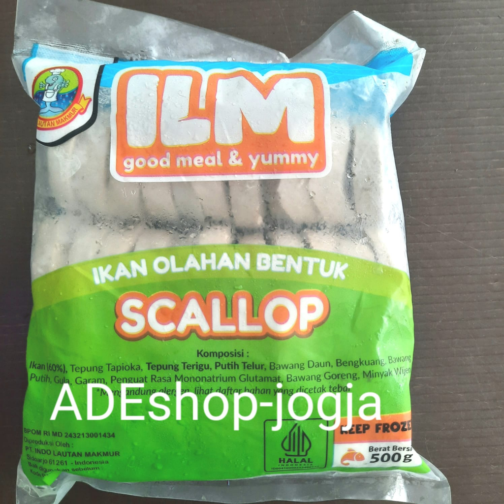 

ilm scallop ikan 500gr indo lautan makmur scalop