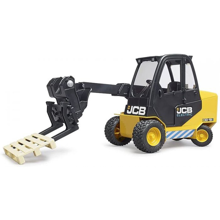 Bruder 2512 JCB Teletruk with Pallet - Mainan Miniatur Mobil Forklift