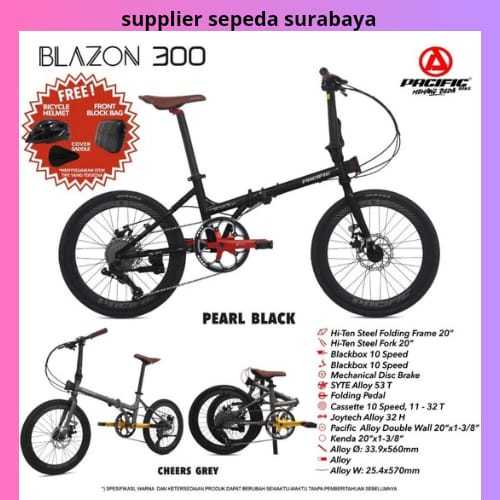 SEPEDA LIPAT ANAK PACIFIC BLAZON 300 SEPEDA LIPAT FOLDING BIKE 20 INCH,SEPEDA READY SEMUA WARNA - NE
