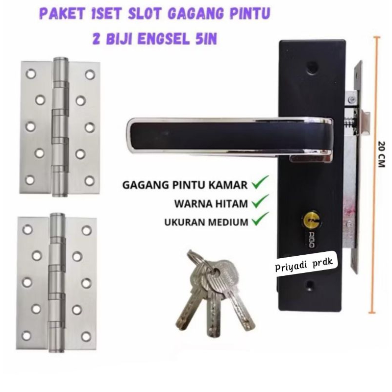 handle pintu kunci set/ handle pintu kamar tidur/handle pintu slot sangat cocok untuk segala jenis p