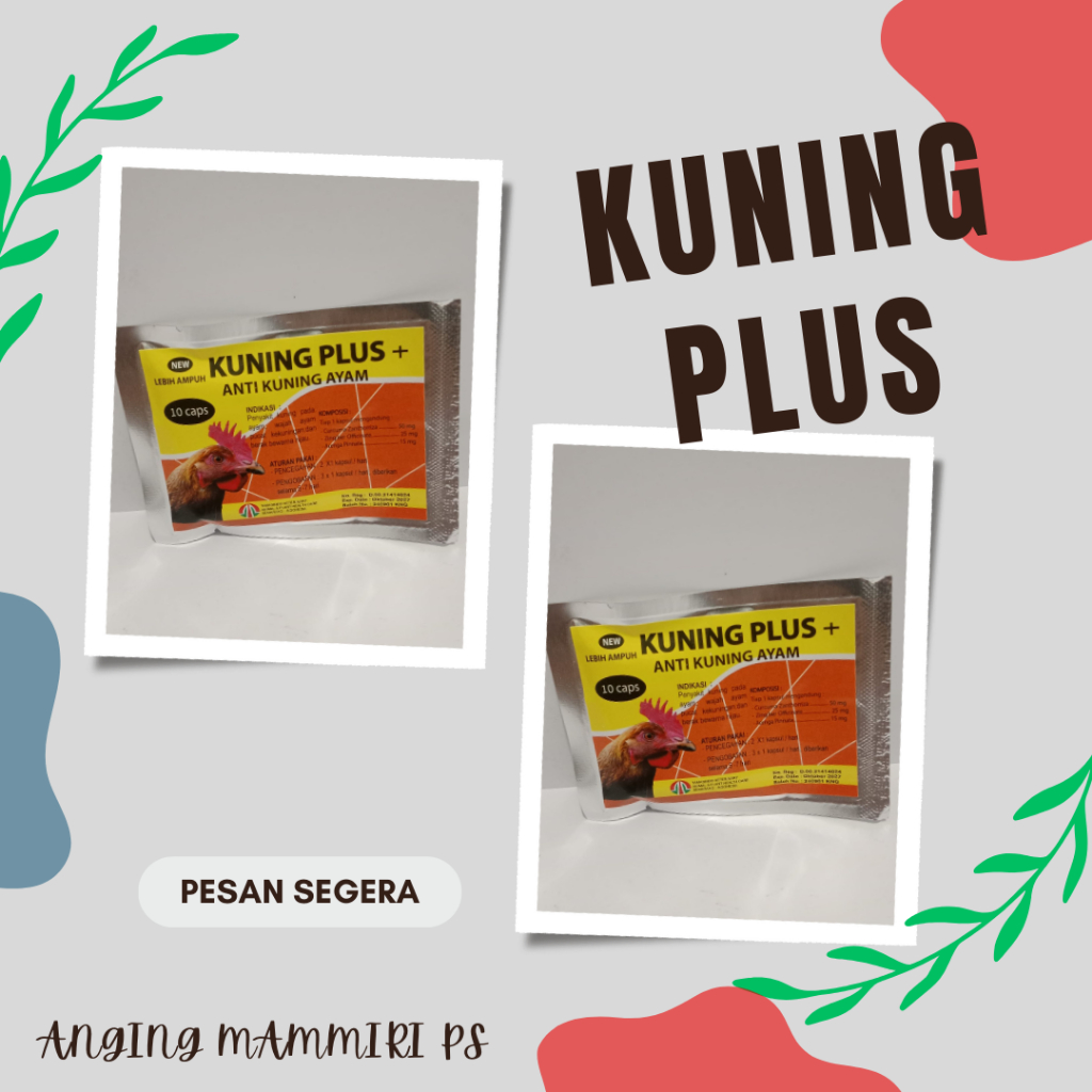 KUNING PLUS + (10 KAPSUL - Anti kuning pada ayam)