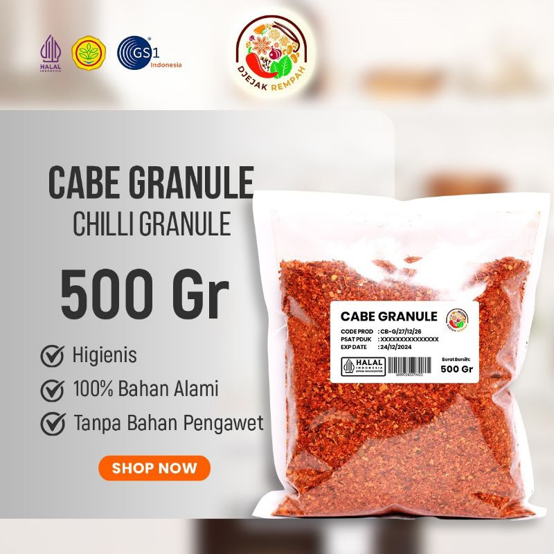 

Cabe Granul Pedas | Chili Granule 100 gram-500gram