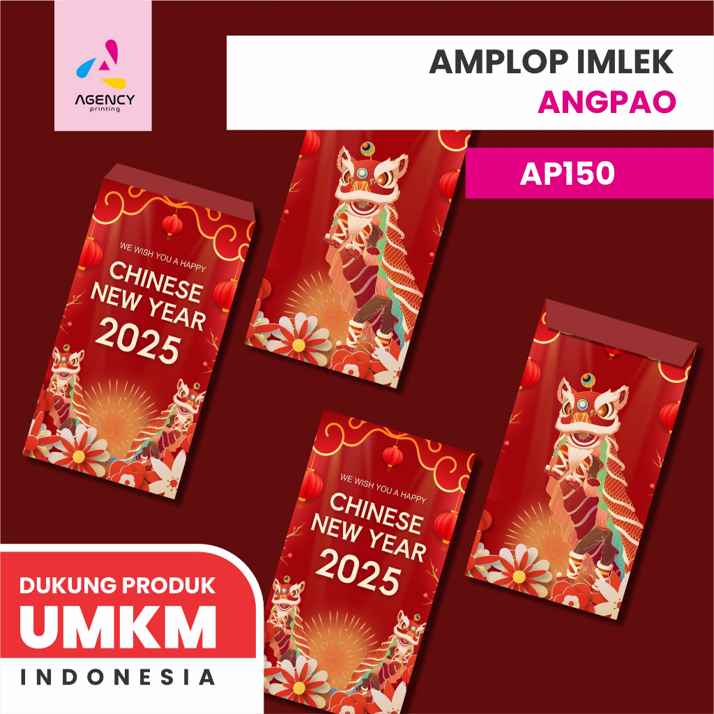 

Angpao Imlek Custom Amplop Chinese New Year Angpau Ular Cetak Premium