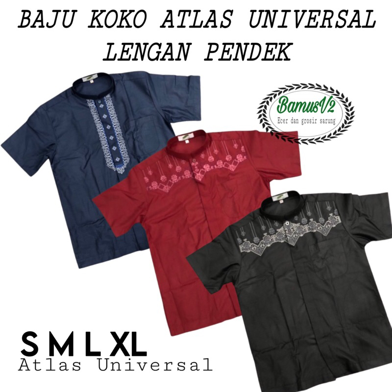 Bamus / Baju Koko Atlas Universal lengan pendek S-XL
