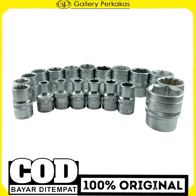 Tekiro mata shock sock 1/2 12pt 8-32 mm anak kunci sock mata shock tekiro