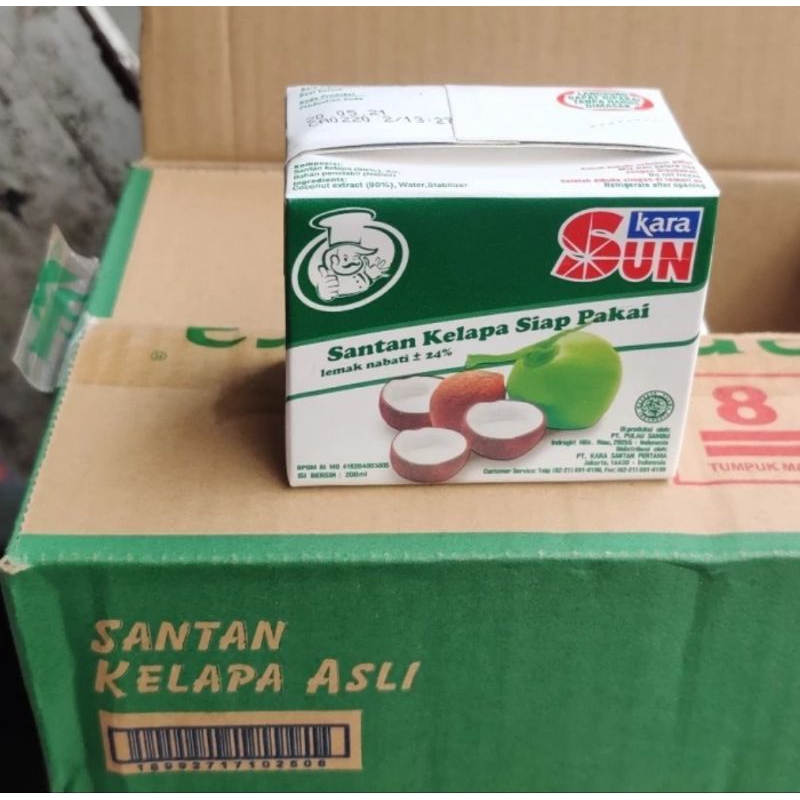 1 dus santan sun kara 200 ml x 12 pcs