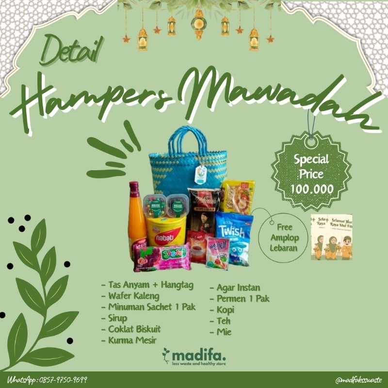 

Madifa Detail Hamper Mawadah / Hamper Murah /Hampers Bandung
