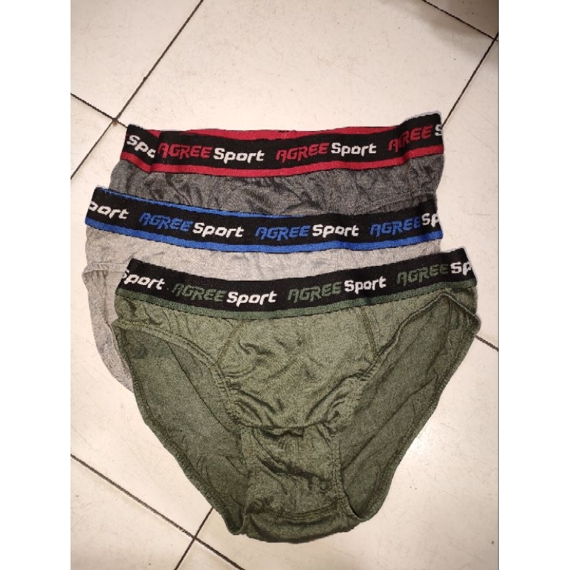 CELANA DALAM AGREE SPORT // CELANA DALAM AGREE DEWASA // CD AGREE SPORT // CD AGREE 1BOX {3PCS}