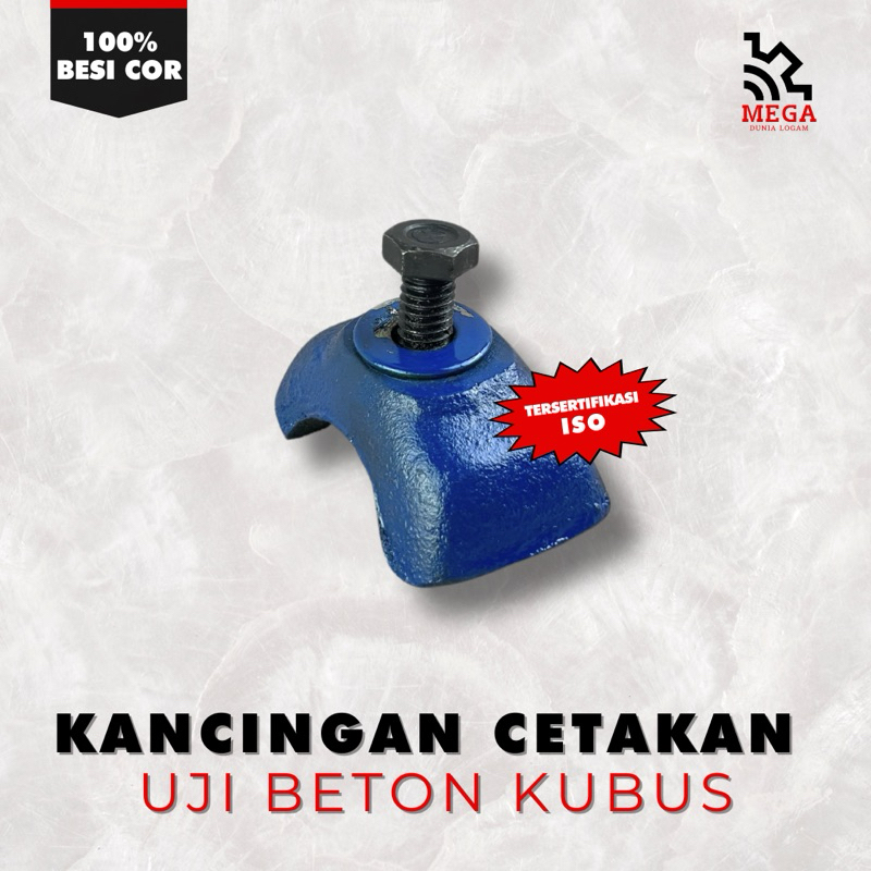 Kancingan Cetakan Uji Beton Kubus Sudut Besi Cor