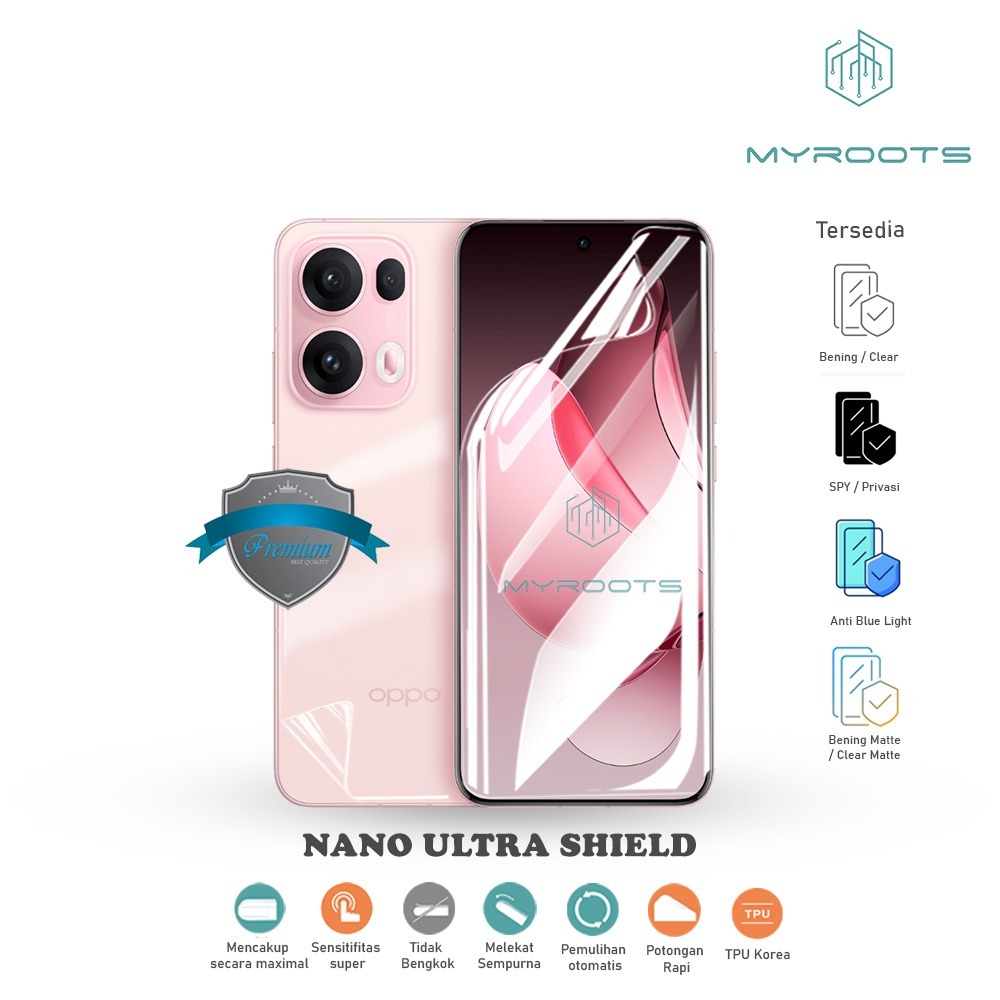 Hydrogel Antigores Nano Ultra Shield Oppo Reno 12F 12 11F 11 10 Pro Plus 10X ZOOM 10 Pro 10 5g Nano 