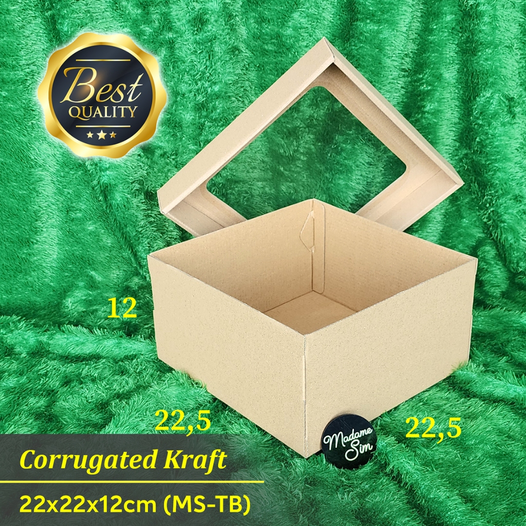 

KOTAK KUE - CAKE BOX - DUS BOLU 22x22x12 - MS-TB (ISI : 10 PCS)
