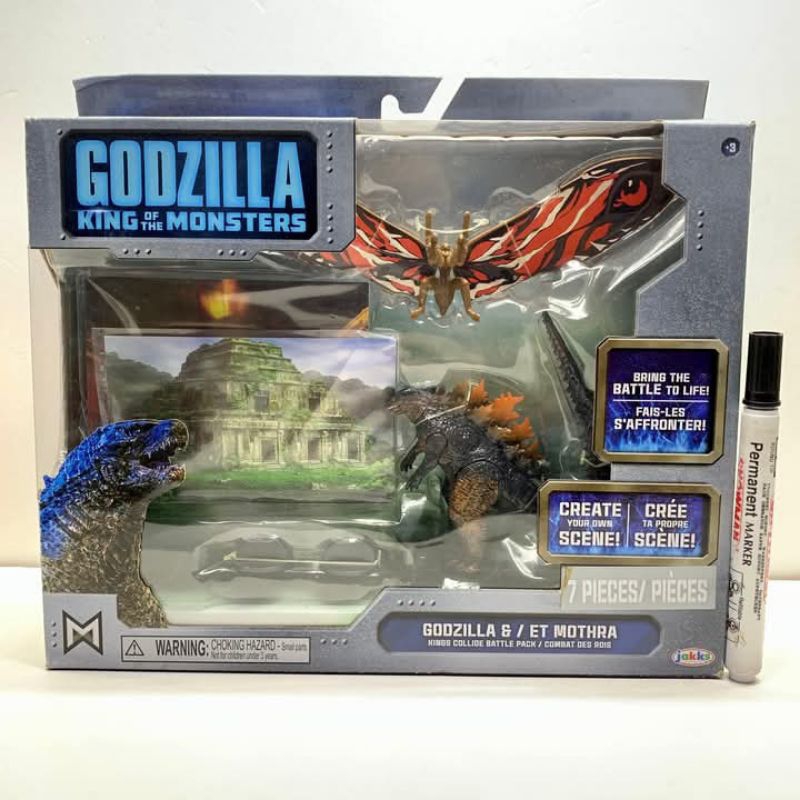 mainan action figure godzilla et mothra boxset Jakks Pacific Godzilla Rodan OR Mothra King of The Mo
