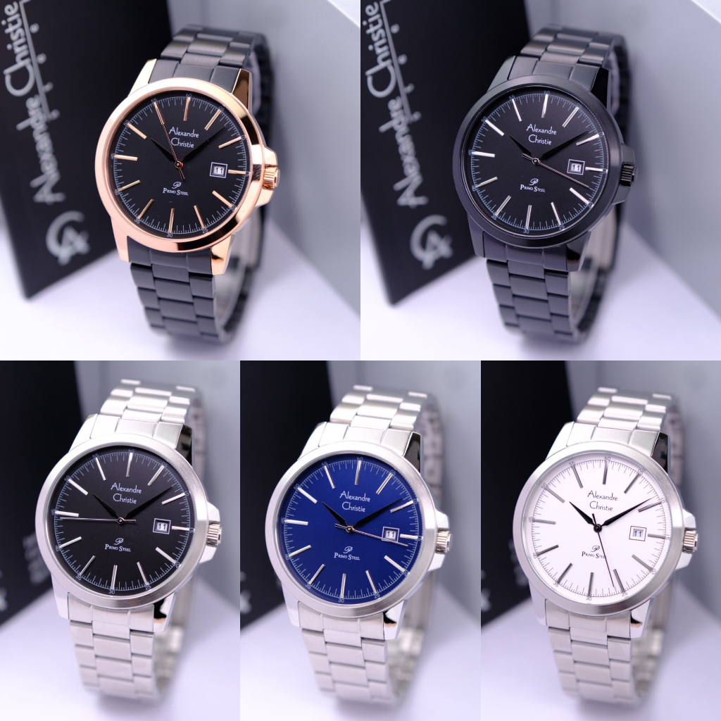 JAM TANGAN PRIA ALEXANDRE CRISTIE AC 1008 AC1008 BLACK ORIGINAL GARANSI RESMI 1TAHUN