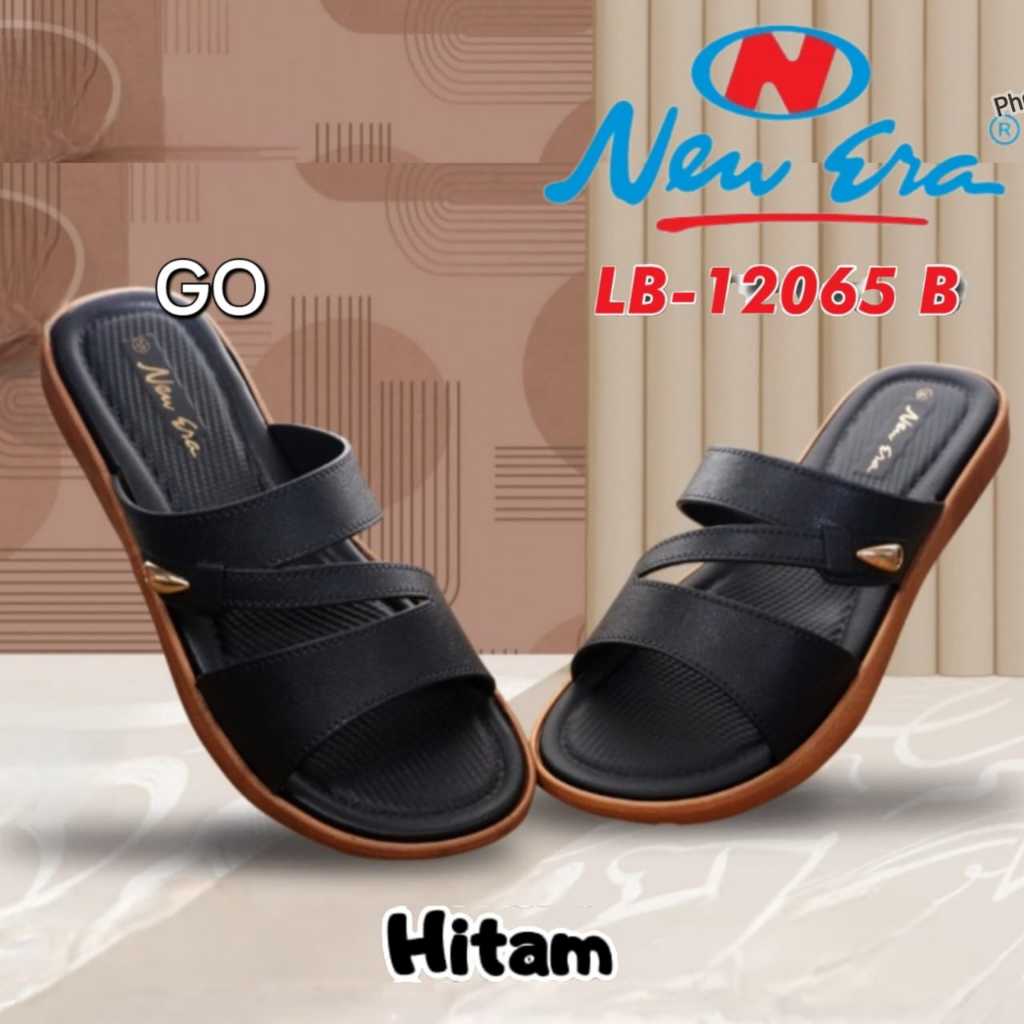 gos NEW ERA LB 12065B SANDAL SLOP SILANG Sandal Casual lady's Ring Sandal Jepit Sandal Slop Karet Wa