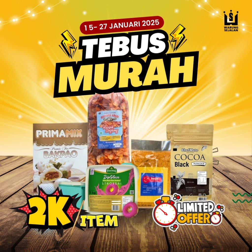 

PROMO TEBUS MURAH CEMILAN KUE KERING WARUNG SEJALAN