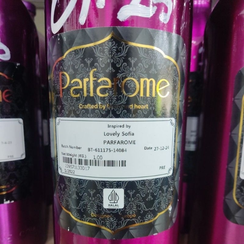 BIBIT PARFUM LOVELY SOFIA, LV OMBRE NOMADE BY PARFAROME (PREMIUM) SEGEL 1 KG ORIGINAL PABRIK