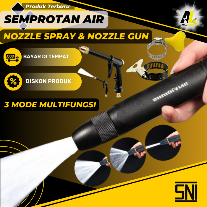 Kepala Semprotan Air untuk Cuci Motor Mobil Pistol Air Nozzle Spray Steam