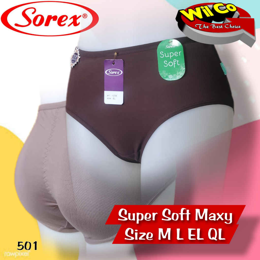 TERLARIS K501 (6-12 Pcs) Sorex Celana Dalam Wanita Dewasa, Celana Dalam Perempuan Sorex Size M -
