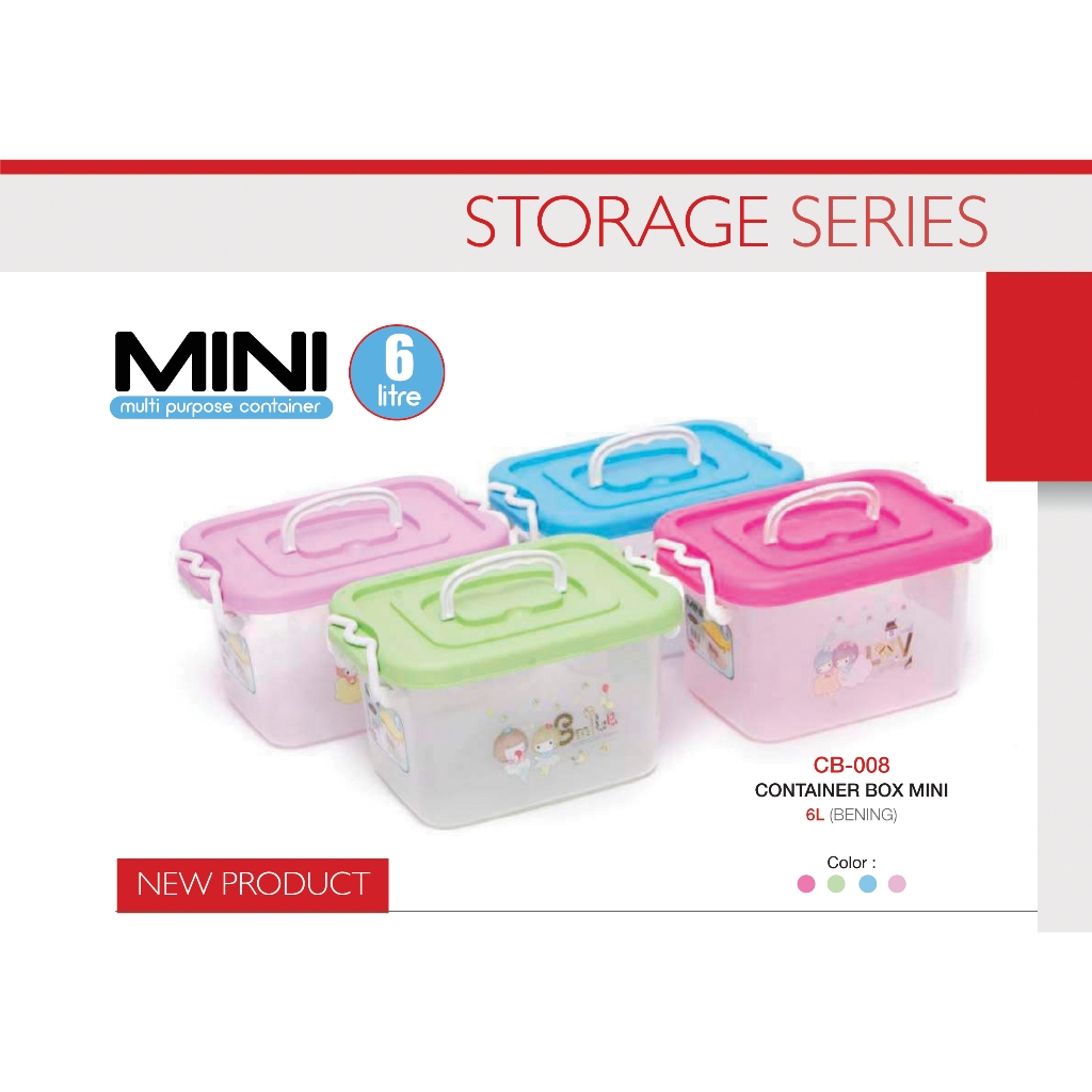 CONTAINER BOX 6 LITER & 12 LITER – MINI & MIDI (BENING) MEREK TAIWAN PLASTIK - COCOK DIJADIKAN GOODY