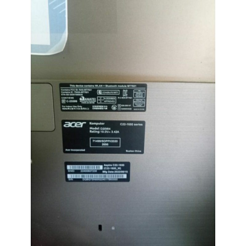 lcd 22 inch acer all in one c22-1650 ori copotan minus 21,5 inch