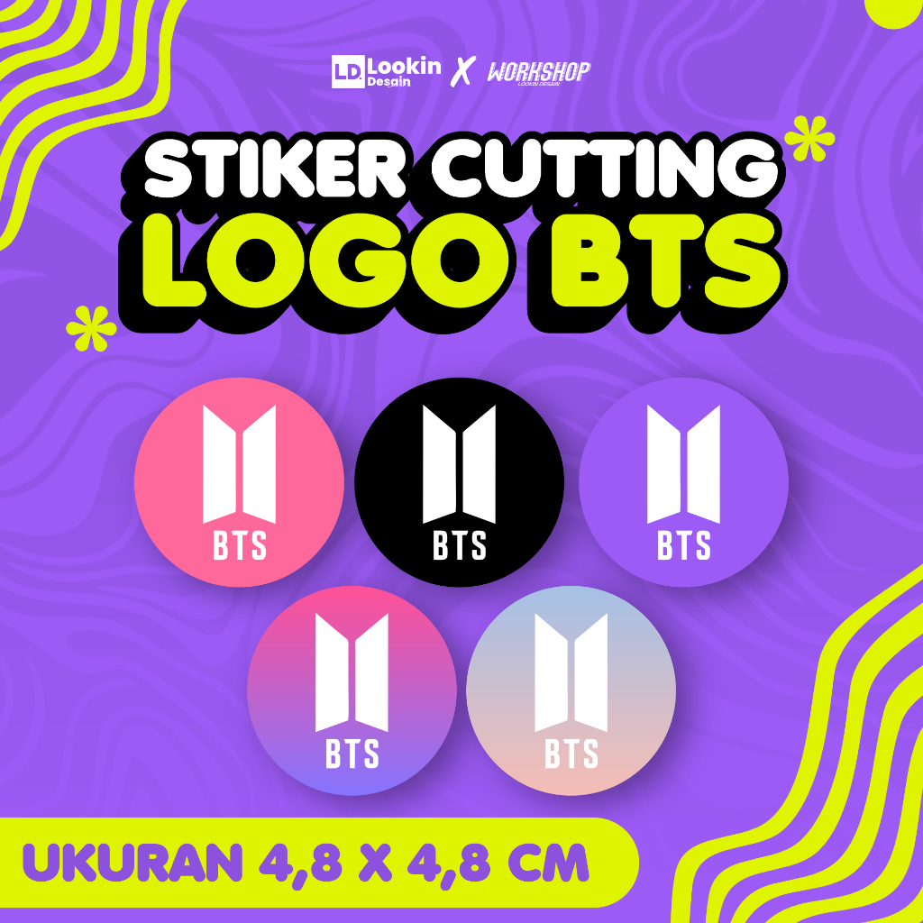 

(TERMURAH) STICKER PACK CUTTING LOGO BTS ARMY KPOP ISI 8 PCS