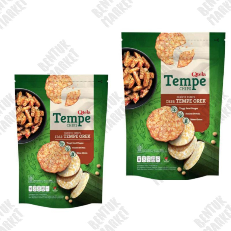 

QTELA Keripik Tempe Rasa Tempe Orek 100gr / Cemilan Instan / Keripik Tempe