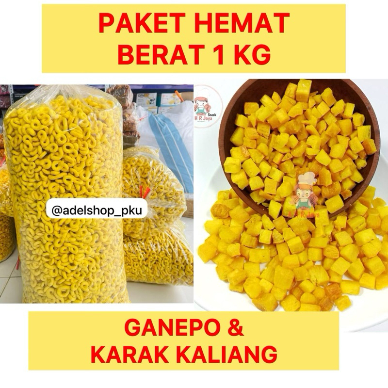 

(PAKET HEMAT GANEPO & KARAK KALIANG) Cemilan Ganepo Ubi & Karak Kaliang