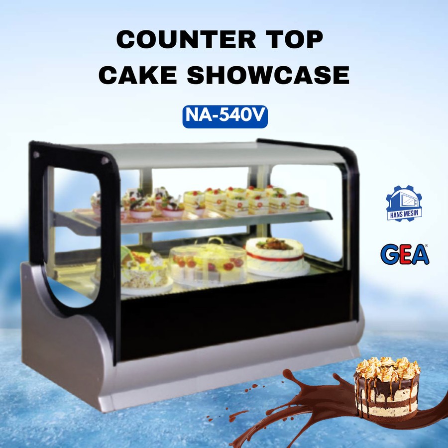 COUNTER TOP CAKE SHOWCASE (GEA) NA-540V / Showcase Cake GEA 190 Liter