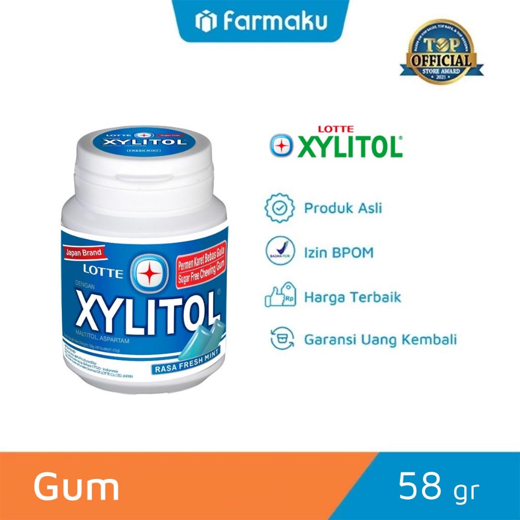 

Lotte Xylitol Gum Bottle Fresh Mint 58 gr