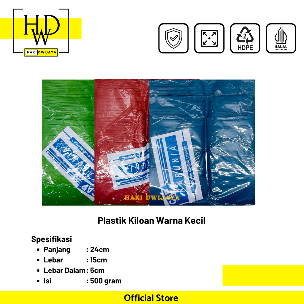 Plastik Kresek / Kantong Plastik Kiloan Warna Kecil
