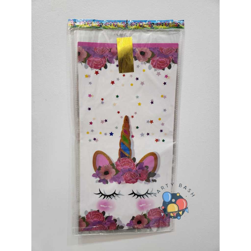 

party bash / ( 1 pack isi 10 pcs ) plastik opp snack karakter ukuran small 18 cm x 36 cm medium 20 cm x 40 cm large 25 cm x 50 cm / kado / bingkisan / goodie bag / kantong / ulang tahun / party / ultah / kado / souvenir