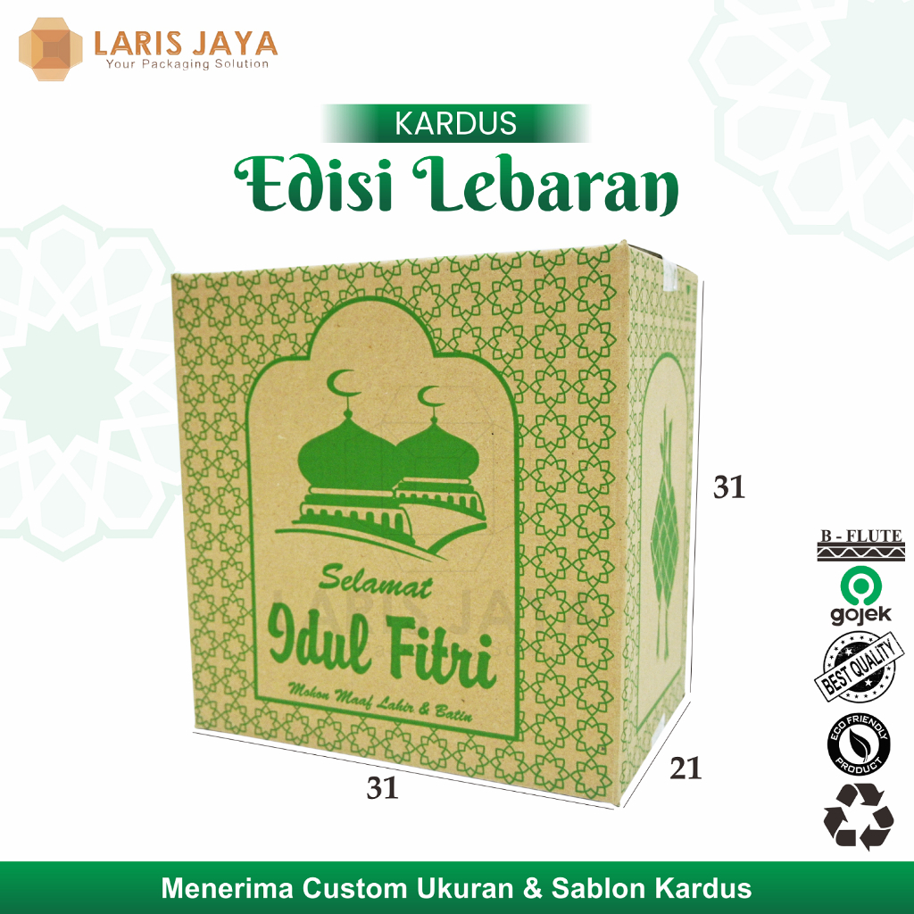 

Kardus Sembako Coklat / Box Parcel Lebaran / Dus Idul Fitri / Kotak Hampers Gift 31 x 21 x 31 cm