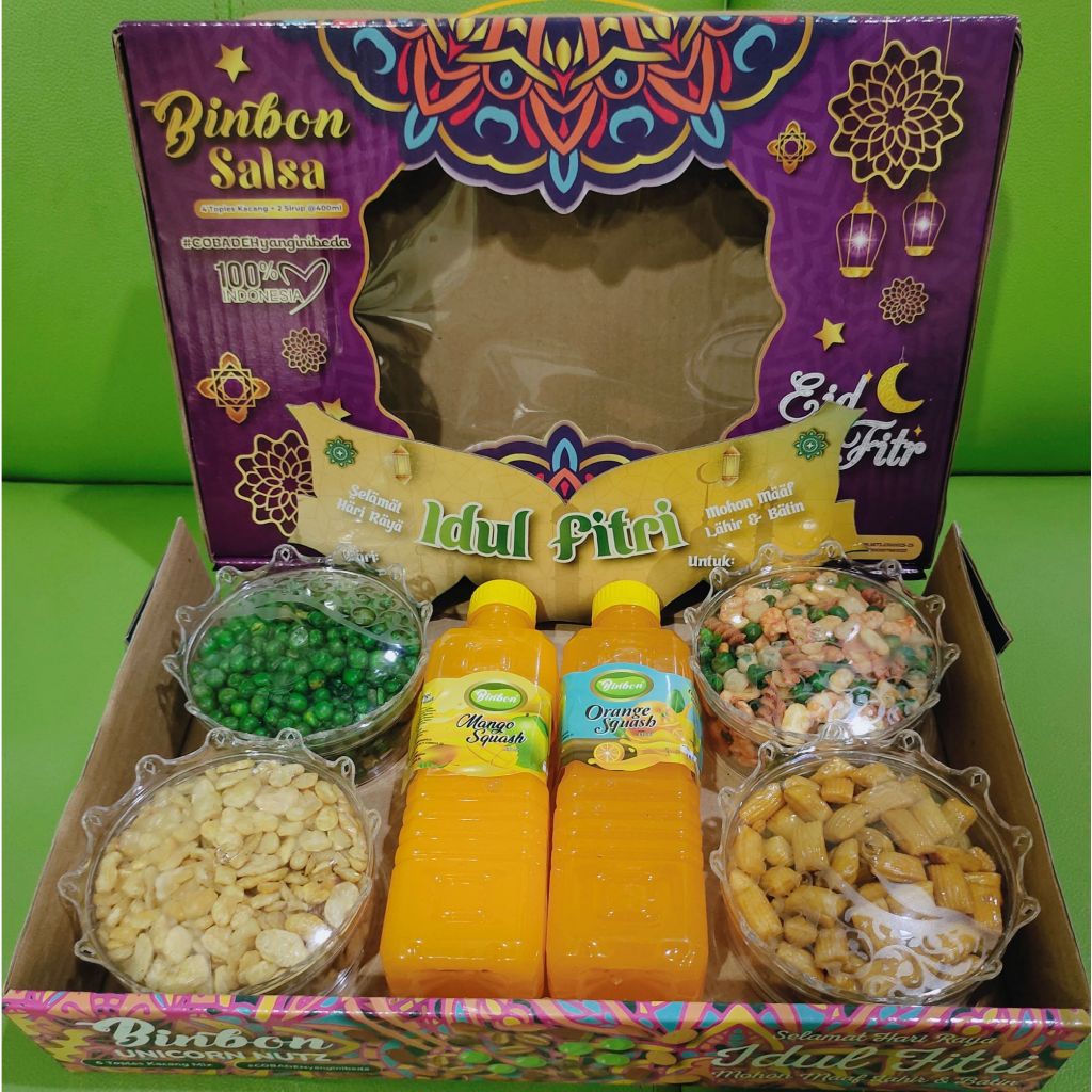 

KUE LEBARAN / HAMPERS KUE KERING / BINBON SALSA NUTS 4+1