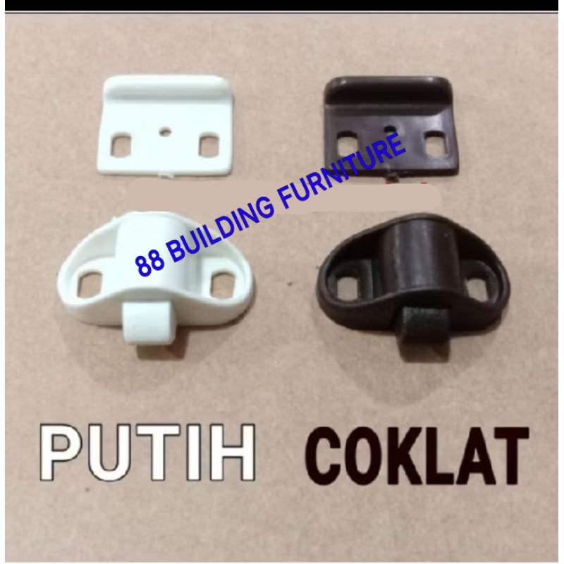 CATCHES KECES PLASTIK PUTIH COKLAT / GRENDEL SELOT SLOT JEPIT MASA UDANG / TIK TAK TIC TAC TIP TOP O