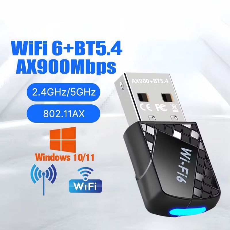 WiFi 6 Bluetooth 5.4 (AX913B)  Adapter 2in1 Dongle Dual Band 2.4G&5GHz USB WiFi Network WirelessWlan