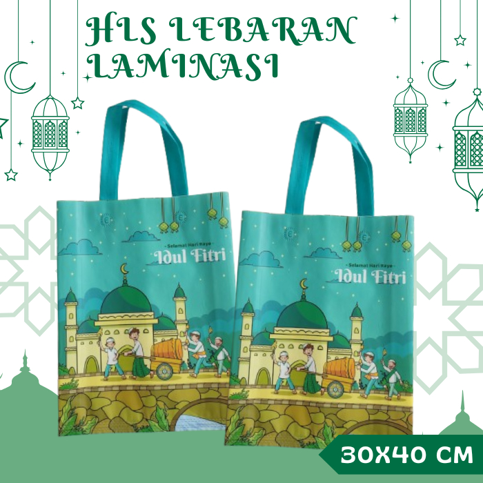 

Tas Lebaran UK 30x40 isi (12pcs) Tas godiebag Idul Fitri