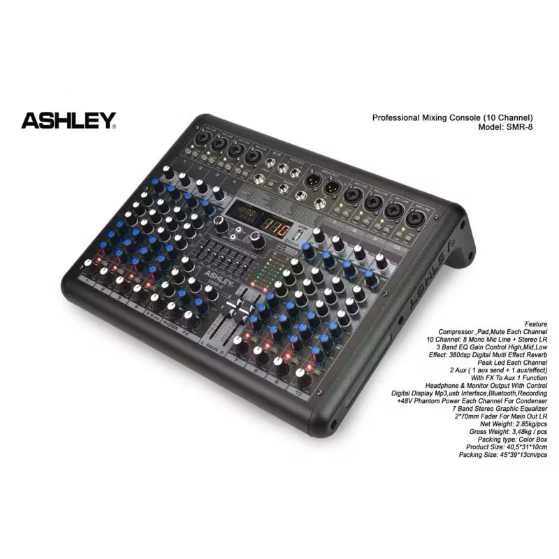 Mixer Ashley SMR8 8Channel Original/SMR8 /SMR 8 8Channel