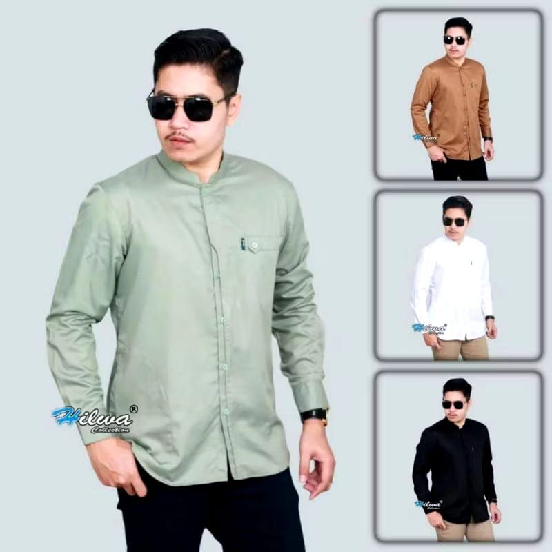 Baju koko Haibah Exsklusive saku samping size S M L XL XXL XXXL Jumbo Original Hilwa Collection Moti