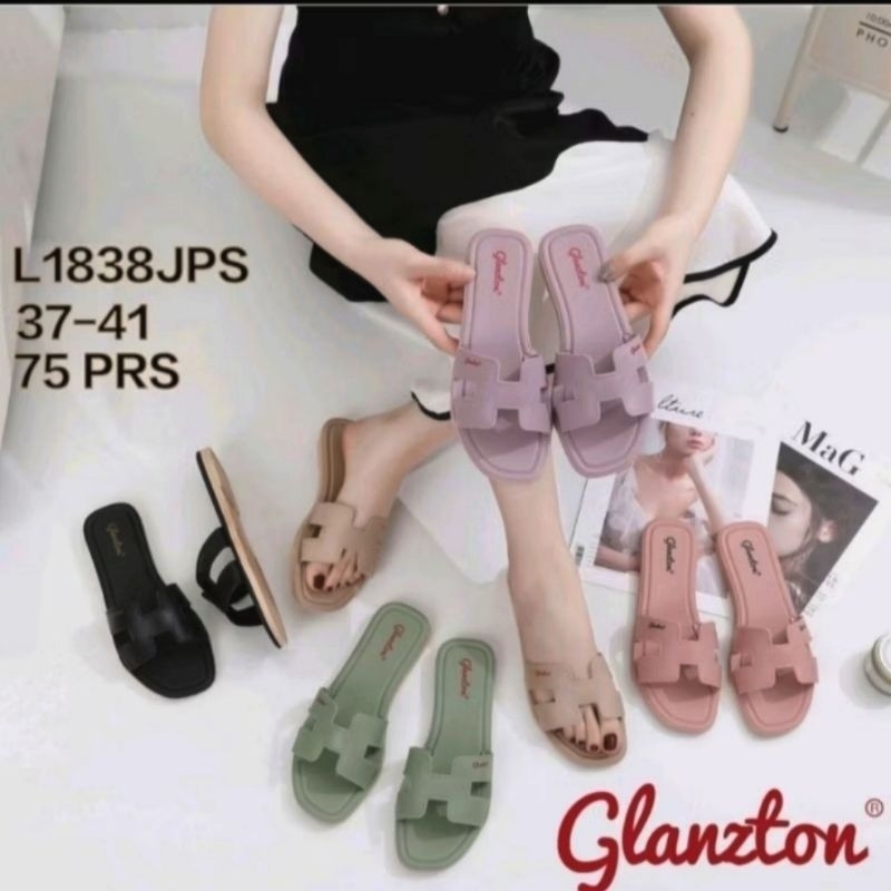 sandal slop wanita sandal jelly glanzton H