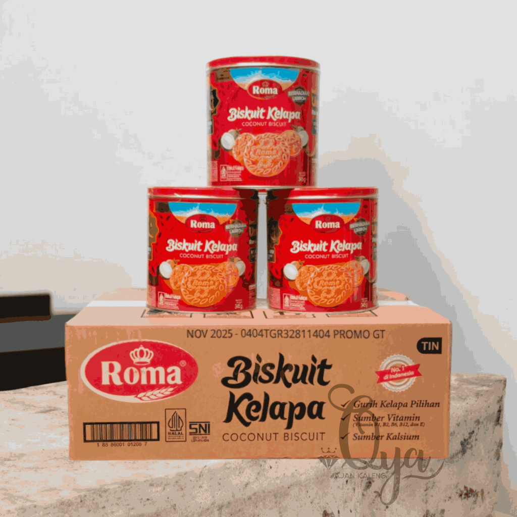 

BISKUIT ROMA KELAPA 345g SNACK JAJAN KALENG PARCEL LEBARAN