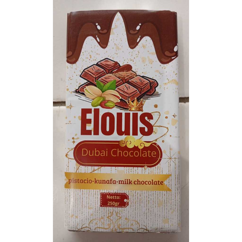 

COKLAT DUBAI ELOUIS KEMASAN 250gr ORIGINAL COKLAT DUBAI
