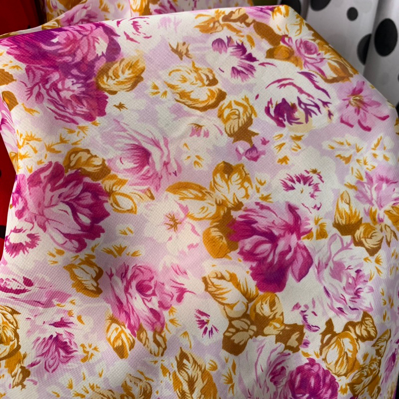 kain sifon motif bunga - kain sifon motif - kain sifon premium motif