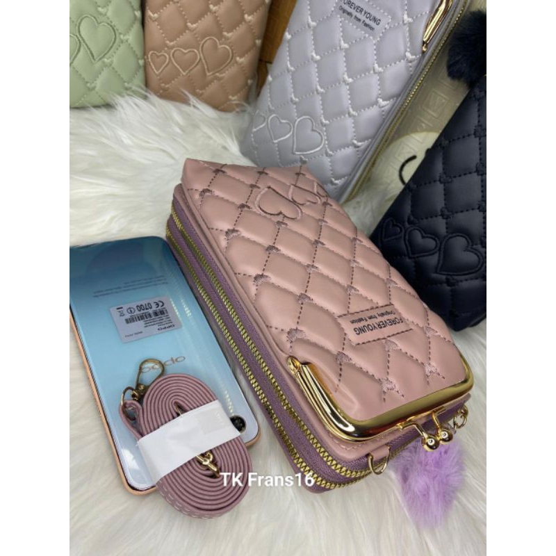 Tas Hp Behel Resleting 2 Motif Bordir Cantik Kualitas Premium