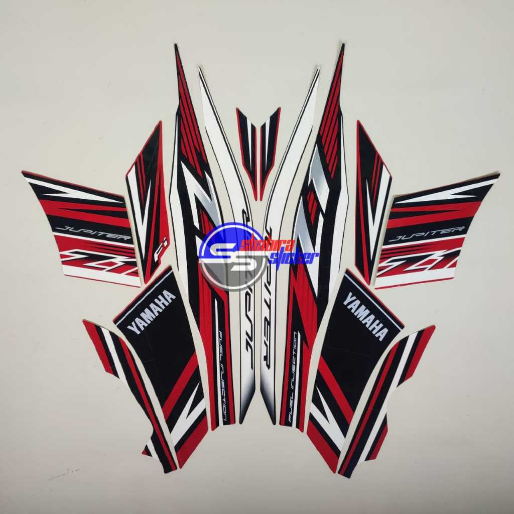 STRIPING MOTOR JUPITER Z1 2016 HITAM MERAH