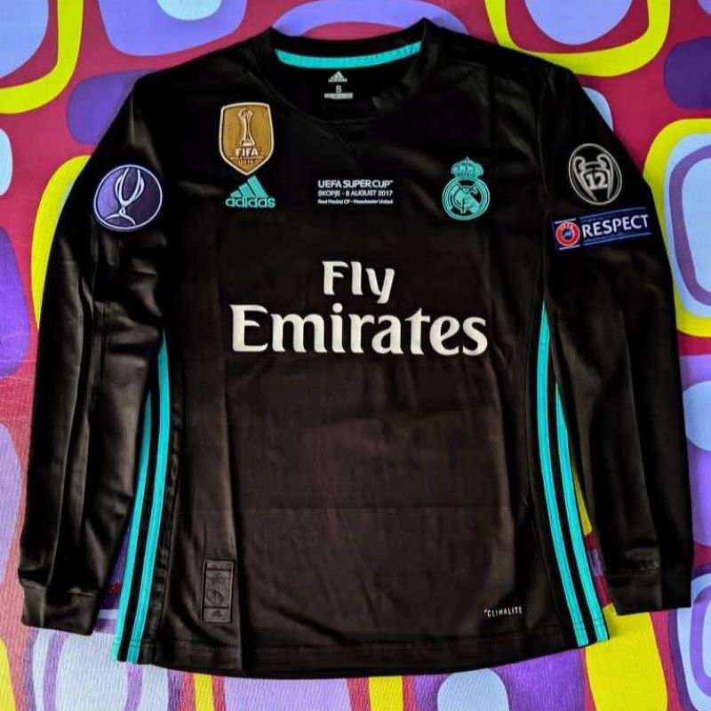 JERSEY REAL MADRID AWAY 17/18 LONG SLEEVE GO THAILAND