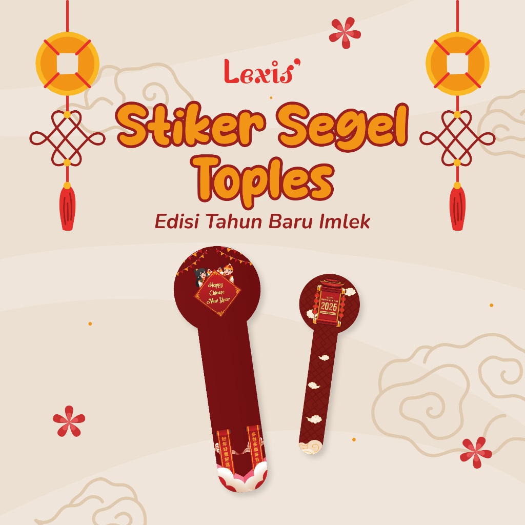 

Cetak Stiker Segel Toples Edisi Imlek Chinese New Year - Sticker Toples / Jar - Sticker Toples Kue Kering Nastar Hampers Tahun Baru China Imlek CNY 2025