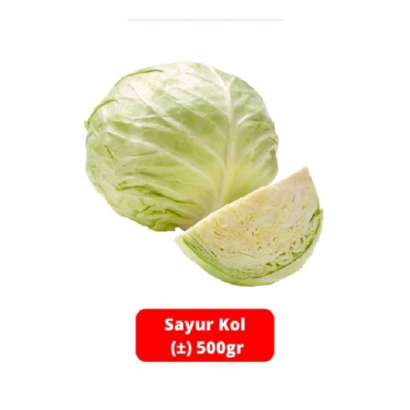 

Sayur kol putih 500gram sayur kubis Gerlang