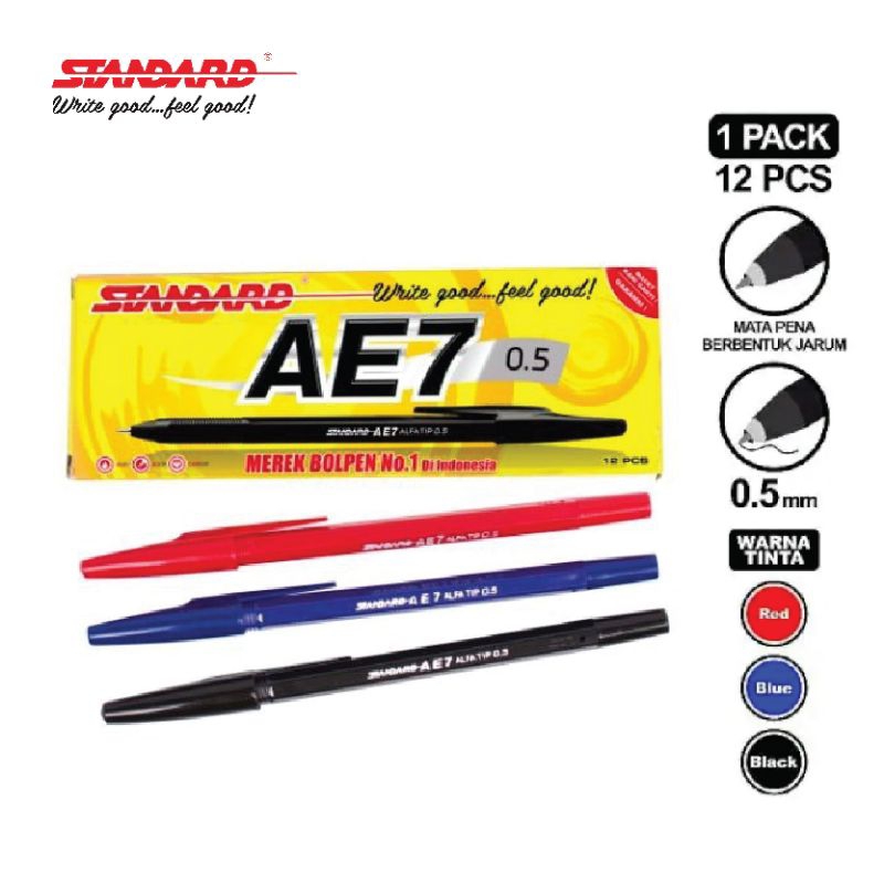 

Pulpen Standard AE7 0.5mm 1Box(12 pcs)