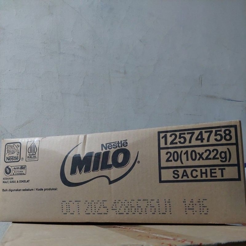 

Milo Nestle Susu Cokelat 22gr DUS isi 20 renceng