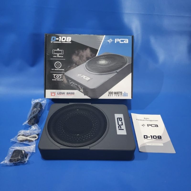 Subwoofer mobil kolong jok 10 inch pca D-108 with bass control